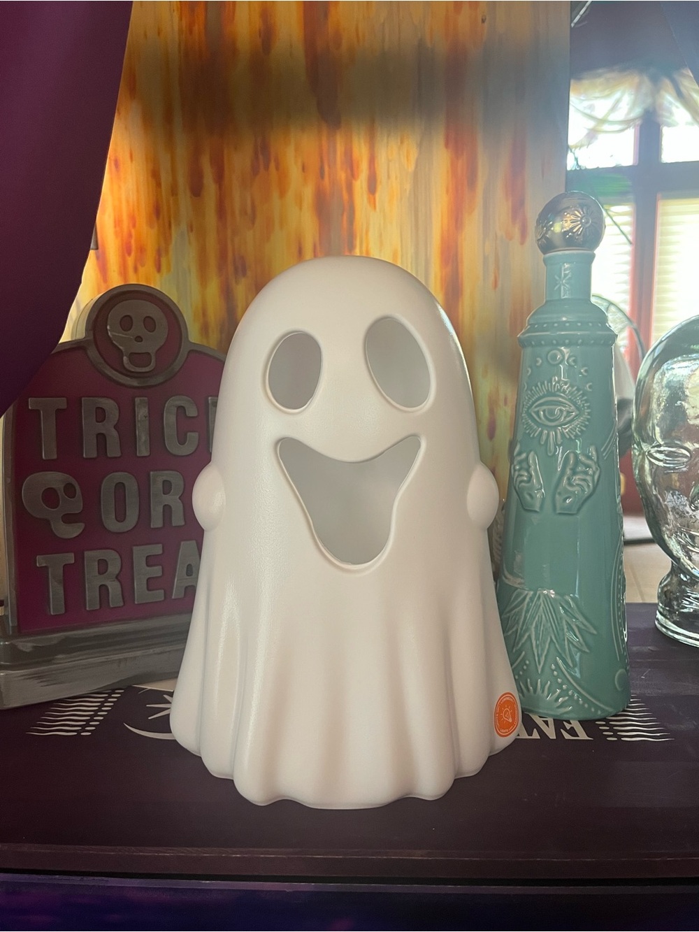 Large Light Up Ghost Halloween Decor - Spooky Glow